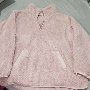Adrienne Vittadini Soft Pink 1/4 Zip Jacket